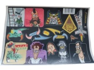 Naklejki 4 KAPITAN BOMBA zestaw egzorcysta domino pizza łęcina kurvinox