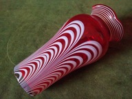 Piękny stary wazon szklany z czasów PRL-u