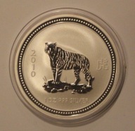 ROK TYGRYSA - 1 $ DOLAR 2007 AUSTRALIA, 1 OZ 999, LUNAR I 1 1 UNCJA SREBRA