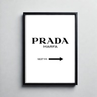 Plakat modowy, poster A3 PRADA - prezent, dekoracja, moda