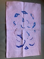 HAFT RICHELIEU - LNIANA RĘCZNIE WYKONANA POSZEWKA NA PODUSZKĘ 58/38 CM