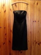 Satynowa, ołówkowa, mała czarna sukienka Coast