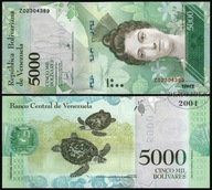 BNB - WENEZUELA 5000 Bolivares 2017 Z # seria zastępcza # typ B # P97cr UNC