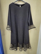 Sukienka czarna L/XL blink blink midi Lux Luna Italy !!!