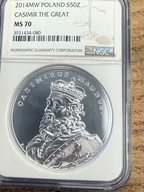 50 zł SSA Kazimierz Wielki 2014 NGC MS 70 MAX NOTA IDEAŁ