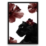 Plakat z ramą 50x70 Kwiat nocy dekoracja ścienna kwiat | Pomysł na prezent