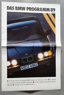 Prospekt BMW Programm 1 / 1989