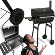 GRILL WĘGLOWY LANDGRAF BBQ PARTY Z POKRYWĄ TERMOMETR STAL NIERDZEWNA