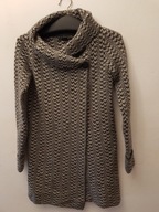 TAHARI SWETER S/M CARDIGAN SWETR WEŁNIANY NORWESKI