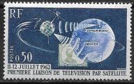 Francja x tel623 rTv satelita kosmos MNH VF
