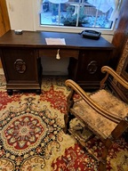 Bardzo ładne biurko dębowe - secesja