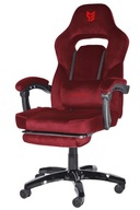 Fotel obrotowy TITAN Burgundy Alcantara z podnóżkiem i TILT PRO stylowy