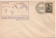 PIERWSZE ŚWIĘTO LOTNIKA W ODRODZONEJ POLSCE -koperta stemple 1945 rok