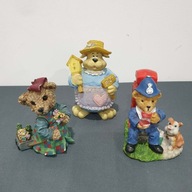 Zestaw 3 angielskich figurek kolekcjonerskich – psy/misie, Anglia