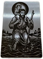 Św. Krzysztof do portfela stal nierdzewna Modlitwa Kierowcy prezent do auta