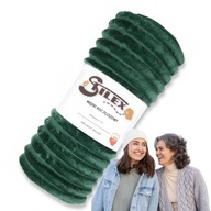 GRUBY KOC 200X220CM TŁOCZONY EFEKT 3D NARZUTA PLED CIEPŁY I MIĘKKI