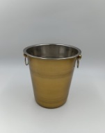 Złoto srebrne wiaderko do lodu lub butelek wykonane ze stali nierdzewnej 5L