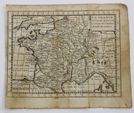 Francja mapa Buffier 1744 r