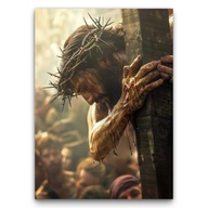 OBRAZ RELIGIJNY NA PŁÓTNIE – DROGA KRZYŻOWA (70x100cm)