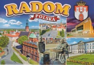 RADOM - Z LOTU PTAKA - URZĄD MIEJSKI - TEATR - POMNIK - HERB
