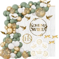 Dekoracje komunijne Balony KOMUNIA Girlanda dekoracje na KOMUNIĘ ŚWIĘTĄ O1
