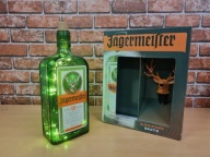 JAGERMEISTER Zestaw Metalowy POMARAŃCZOWY Nalewak+Lampka LED PREZENT Unikat
