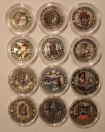 BAJKI - BAŚNIE BRACI GRIMM - ZESTAW 12 SZTUK + 12 CERTYFIKATÓW + ETUI