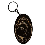 Brelok Mitologia Nordycka | Freya | Wikingowie |Grawer| Drewno + Łańcuszek