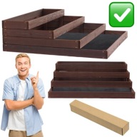 SKRZYNIA OGRODOWA DREWNIANA DUŻA 290L NA WARZYWA MOCNA BRĄZOWA WARZYWNIAK