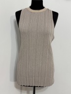 242 Cos Ekskluzywna szara marszczona M jedwab silk rarytas beżowa