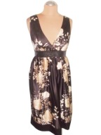 VERO MODA ODCINANA SUKIENKA BRĄZ BEŻ 36 S