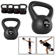 KETTLEBELL DO ĆWICZEŃ CROSS TRAINING W DOMU SIŁOWNI HOP-SPORT 20 KG CZARNY