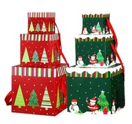 Pudełko świąteczne na prezent pod choinkę z pokrywką