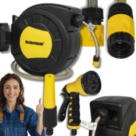 WĄŻ OGRODOWY NA BĘBNIE AUTOMATYCZNYM 30M + PISTOLET ZRASZACZ KOŃCÓWKI
