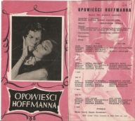 OPOWIEŚCI HOFFMANNA -film prod.angielskiej -program kinowy -lata 50-te