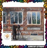 Obraz "A gdyby był taki aparat" - olej na płótnie - Maryla Brejnak