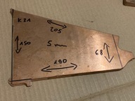 Miedź 5mm formatka miedziana kęs blacha płaskownik