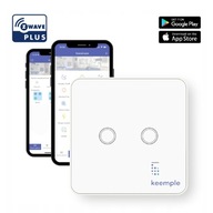 Keemple KP-SW-08 Przełącznik Inteligentny Włącznik Światła Podwójny Z-Wave