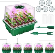 SZKLARNIA MINI POKOJOWA Z LAMPĄ LED 5 SZT. ZESTAW DO WYSIEWU I KIEŁKOWANIA