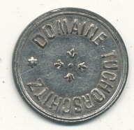 Dominium Tuchorschitz Tuchowie Śląsk cynk niklowany 1/4 średn.21,5 mm