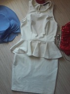 * ATMOSPHERE * SUKIENKA ECRU LETNIA Z BASKINKĄ_34