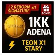Lineage 2 L2 Reborn Signature Adena 1KK Teon x1 [C5] Stary | Szybko + Bonus