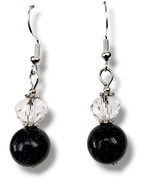 NK58 Kolczyki kamienie NOC KAIRU SZKŁO !