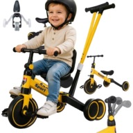 ROWEREK TRÓJKOŁOWY DWUKOŁOWY SPACERÓWKA BIEGOWY DLA DZIECKA 4W1 AKTYWNY