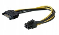 ADAPTER PRZEJŚCIÓWKA SATA NA PCI-E 6-PIN 19cm