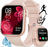 SMARTWATCH Damski z Funkcją Telefonu Dotykowy IP67 2,01" 128 MB Różowy