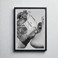 Plakat modowy, poster A3 CHANEL- dekoracja, moda, prezent, czarno biały