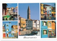 Pocztówka Włochy Wyspa Burano, Wenecja