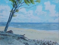 PRZY MORZU akryl 24 x 18 cm