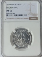 2 złote 1970 Jagody NGC MS66 Rund Top 7